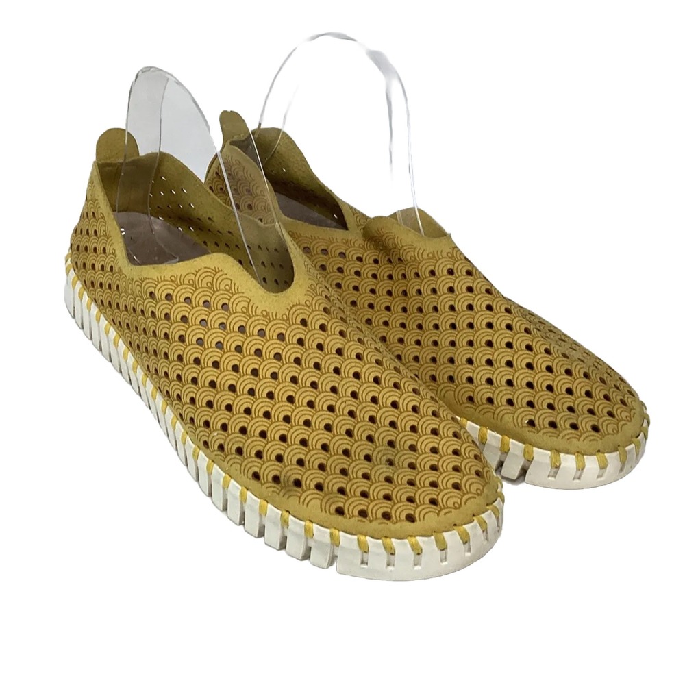 Ilse Jacobsen Tulip Slip-On Shoes Women's EU 42 / US 10 Mustard Yellow Slip Ons